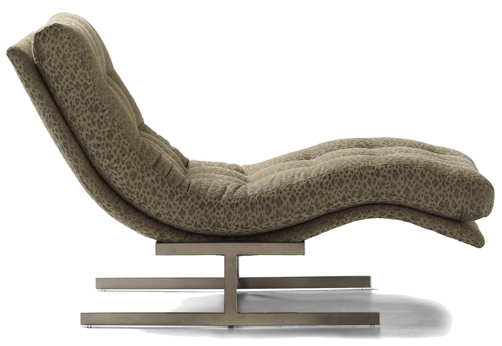 Jessica Charles Fine Upholstered Accents Hug Chaise on Metal